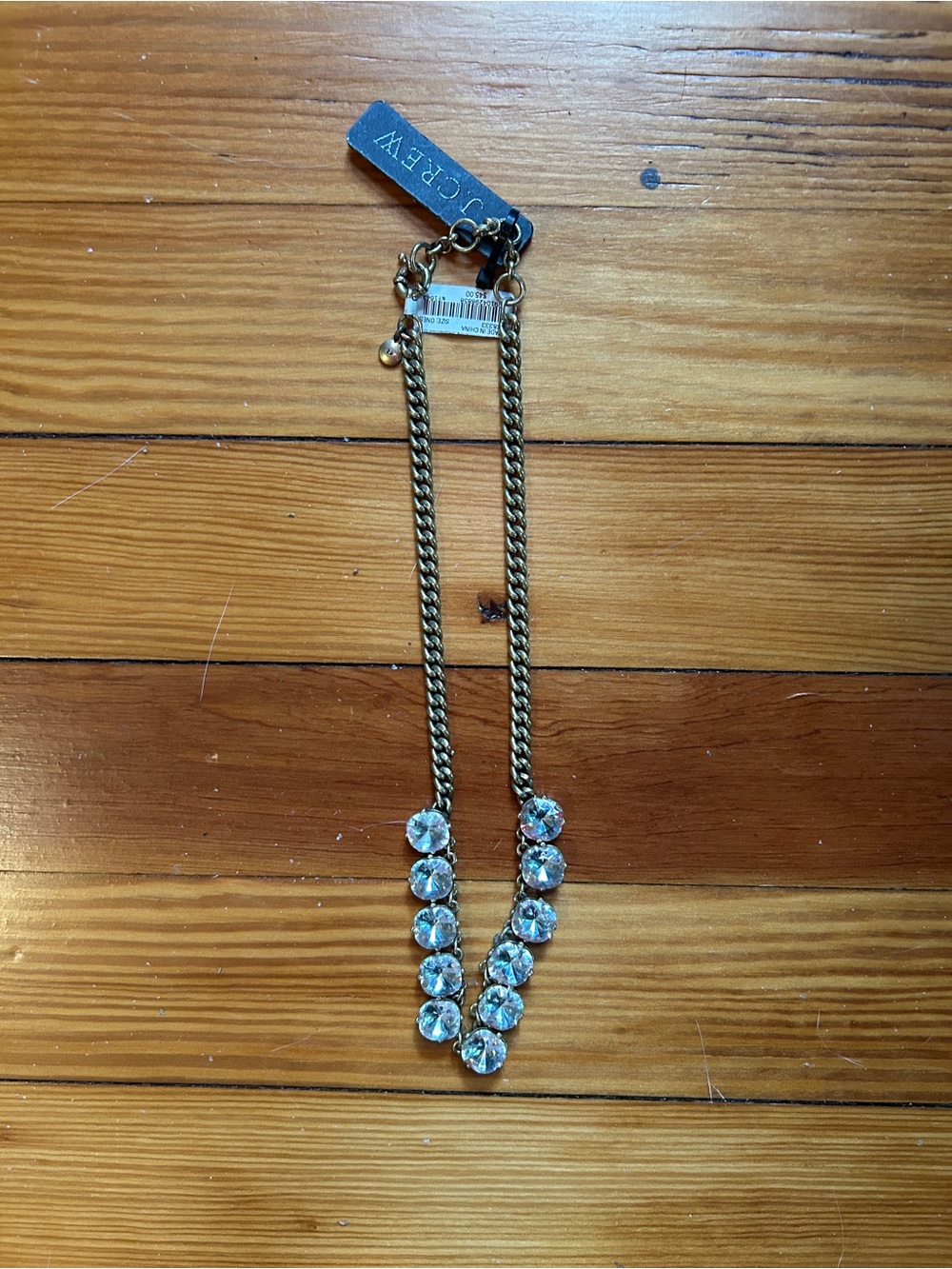 J.Crew stone and brass necklace